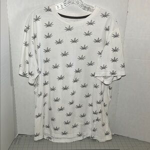 Eighty Eight White Leaf Pattern Men's Tee